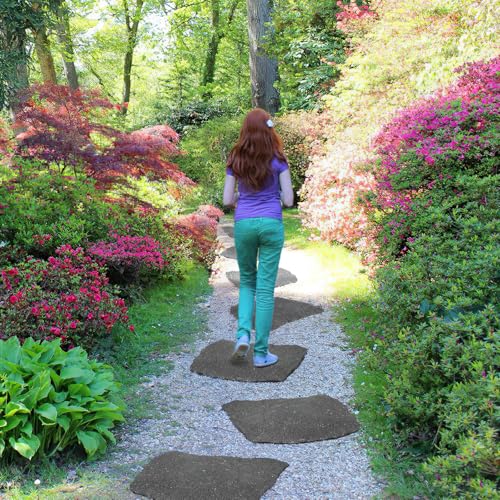 3 Pack Rubber Stepping Stones Outdoor Garden Rubber Pavers Pathway Walkway Paving Stones (3 Count)