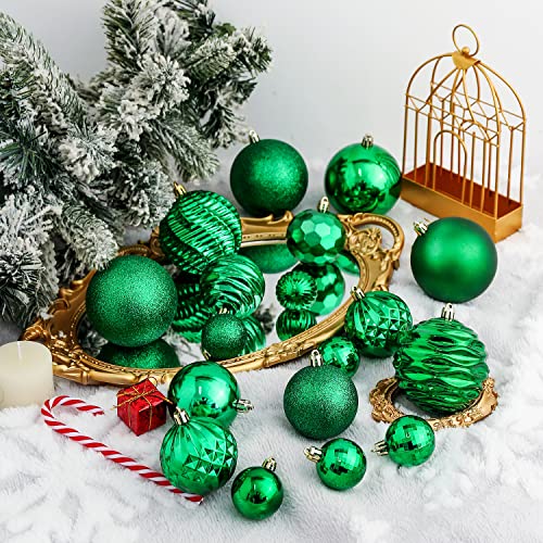 60mm 2.36" Christmas Ball Ornaments Shatterproof Christmas Ornaments Set Decorations for Xmas Tree Balls (34 Count)
