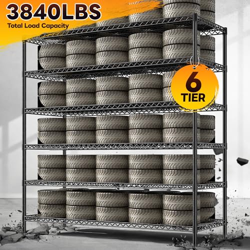 6 Tier Heavy Duty Wire Shelving Unit