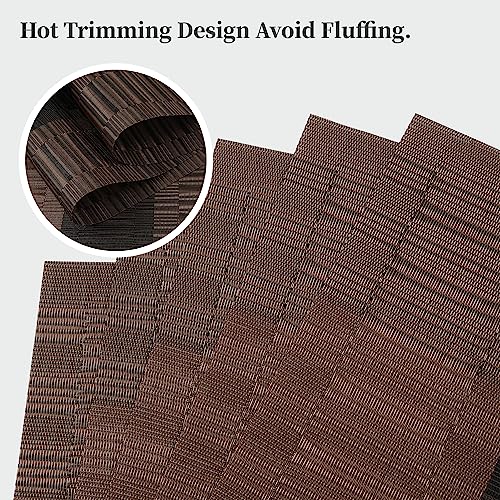 Brown with Black Striped Placemats Set of 6 (6 Count)