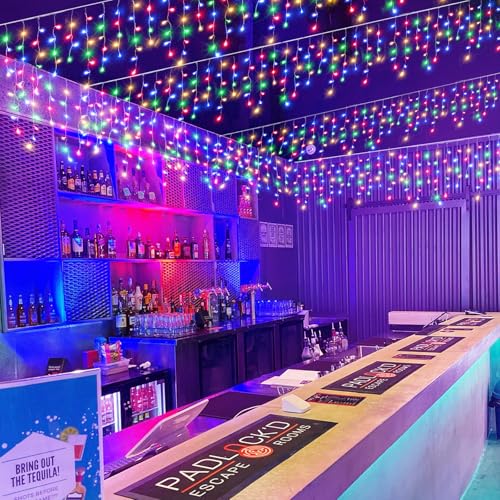 16.5FT 200 LED Icicle Lights for Outside
