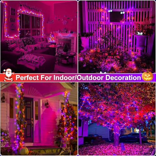Orange and Purple Halloween Lights