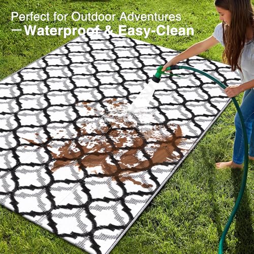 Outdoor Rug 5x8 ft Waterproof Reversible Braided Mat (40 Sq Ft)