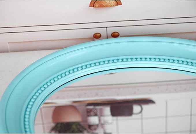 Funerom 20 x 16 inch Light Blue Mirror Oval Bathroom Mirror Wall Mirror