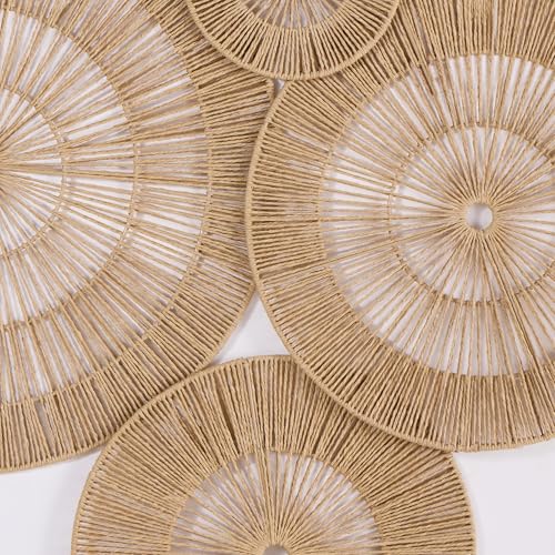 7 Pack Handwoven Boho Baskets Wall Decor (7 Count)
