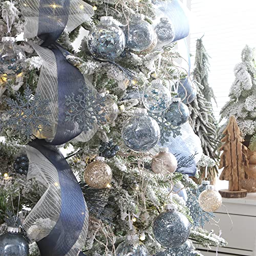 30 Pack Clear Christmas Ball Ornaments with Fillers (30 Count)