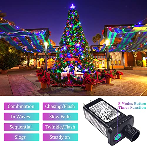 500 LED Multicolor Christmas Tree Lights Plug in