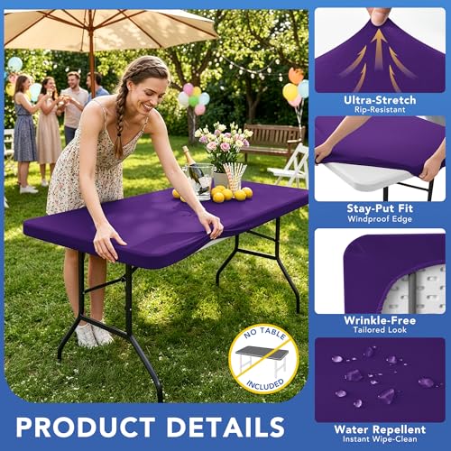 Spandex 6ft Table Cover Fitted (4 Count)