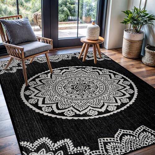 Outdoor Rug 8x10 Modern Area Rugs for Indoor and Outdoor Patios and Porches