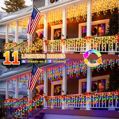 Christmas Lights Outdoor Color Changing Decorations 400 LED 33FT (60 Count)
