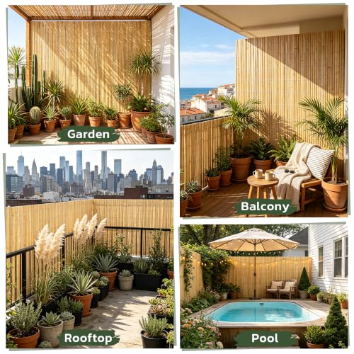 Natural Bamboo Slat Screening (77.57 Sq Ft)