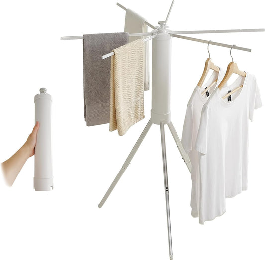 JOOM Clothes Drying Rack Portable Foldable - Drying Rack Clothing Space Saving,Collapsible Drying Rack for Laundry,Travel,Indoor,Outdoor. Folding Clothing Rack Home and Travel (Small Silver) - NestledHome