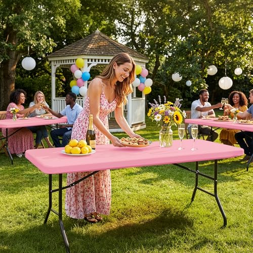 Fitted Tablecloth for 6 Foot Rectangle Tables (4 Count)