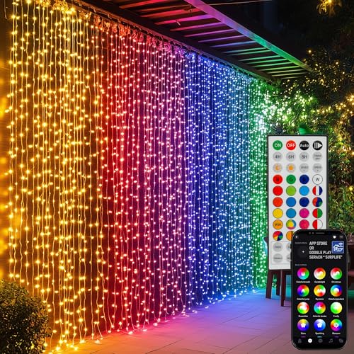 300 LED Curtain String Lights