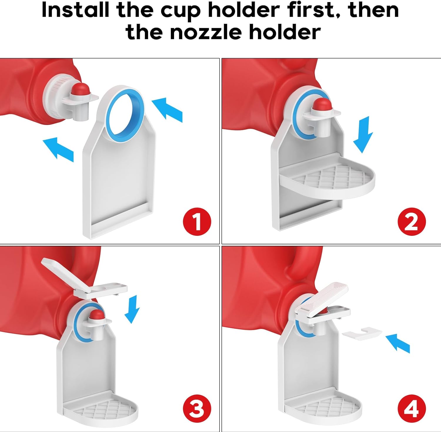 Laundry Detergent dispenser Cup Holder,Nozzle Upgraded Labor-Saving Switch Easily No More runny or Messy Laundry Detergent, Laundry Cup Holder and drip Tray room organization and storage - NestledHome