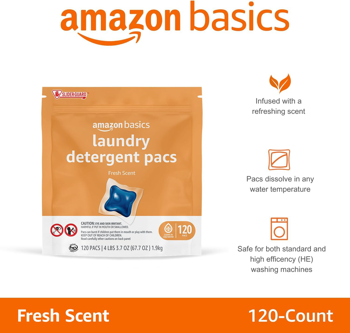 Laundry Detergent Pacs (120 Count)