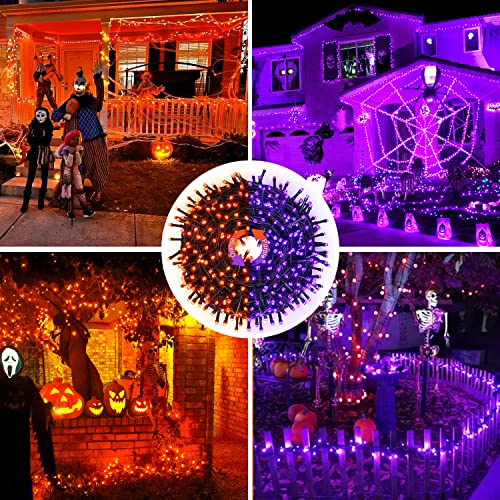 66ft 200 LED Orange and Purple Halloween Lights Plug in (66 Foot)