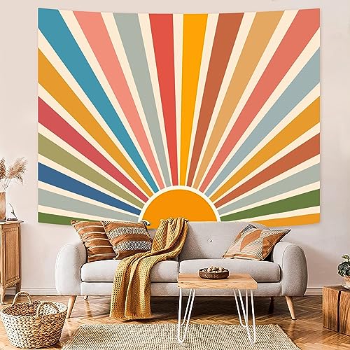 Boho Burning Sun Tapestry Wall Hanging