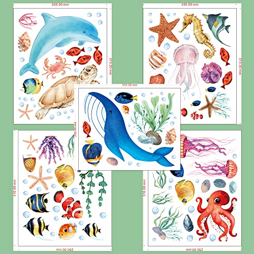 Sea Turtle Ocean Fish Wall Decals Glow in The Dark