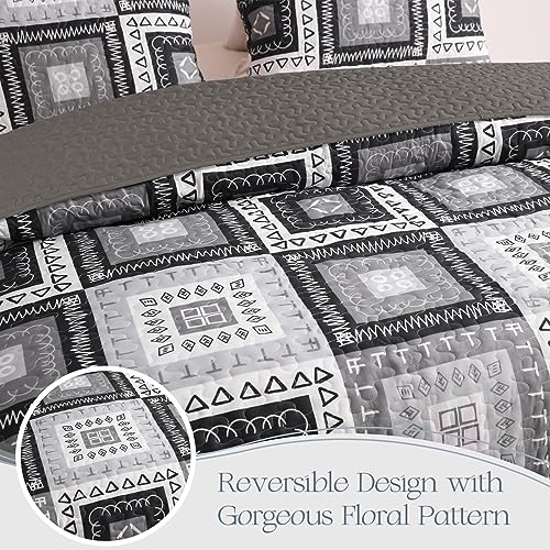 Reversible Boho Quilts Full Size Black