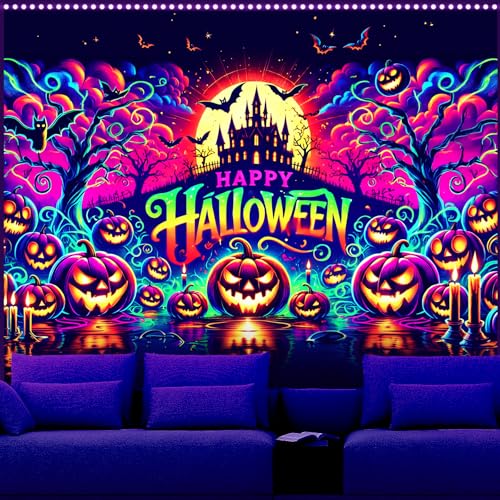 UV Reactive Halloween Tapestry