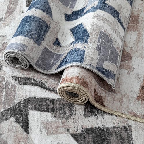 Blue 6X9 Area Rugs for Living Room Bedroom (54 Sq Ft)