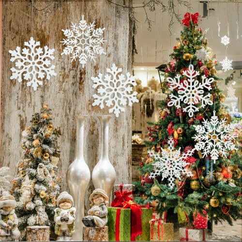 12pcs Large Christmas Snowflakes Decorations (12 Count)