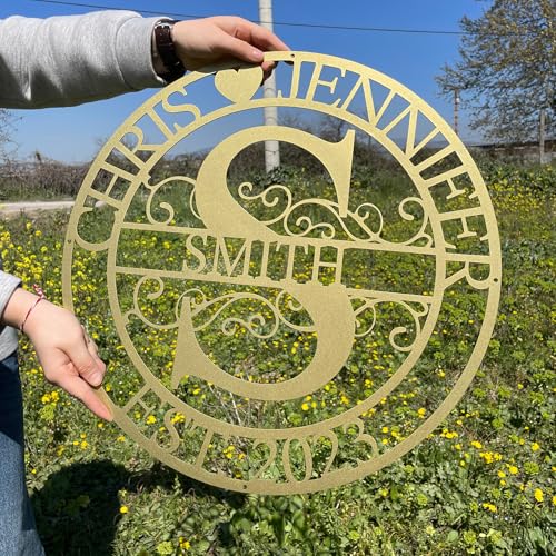 Personalized Family Name Sign with Heart