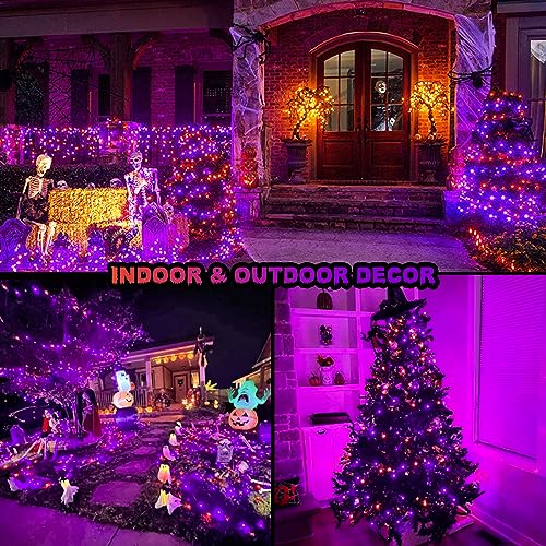 66ft 200 LEDOrange and Purple Halloween String Lights