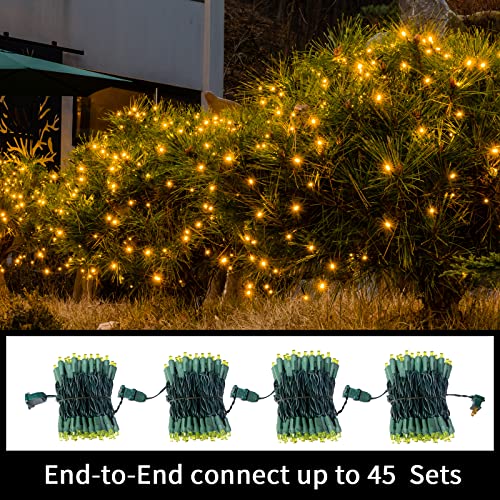 Yellow LED Christmas Lights Indoor Outdoor (300 Count)