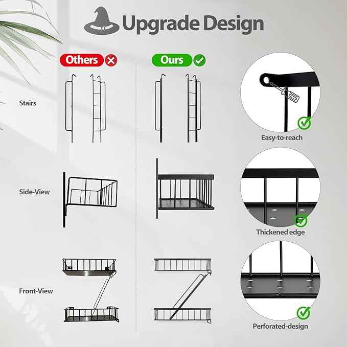 Fire Escape Wall Shelf 4 Tier - NYC Decorative Floating Shelf Black Metal Book Shelves for Home Office Apartment Organizer and Display