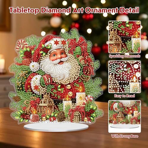 Christmas Santa Claus Diamond Art Tabletop Kits
