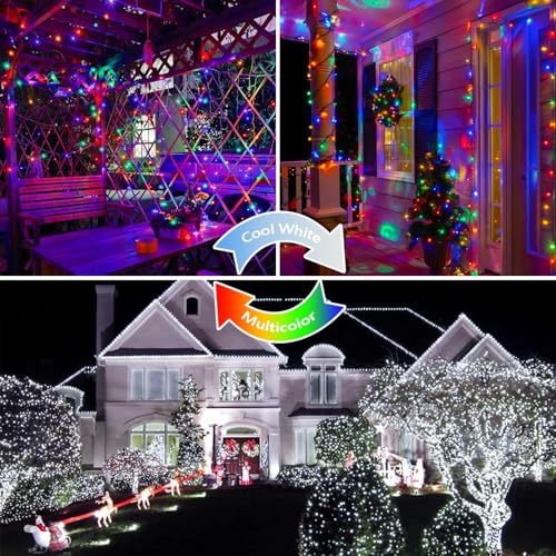 75.8FT Connectable Color Changing Christmas Light with Remote Timer 200 LED