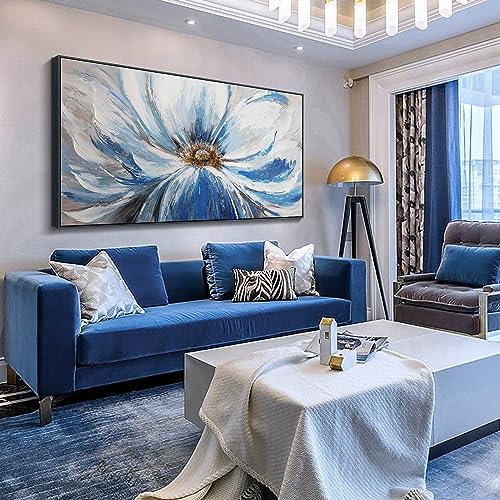 Large Blue Wall Art Framed