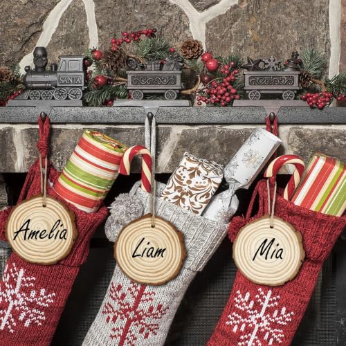2.4 2.8IN Natural Wood Slices with Jute Twine for DIY Ornaments (30 Count)