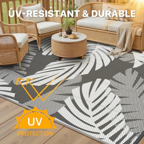 Outdoor Rug Waterproof Plastic Rugs for Patio (54 Sq Ft)