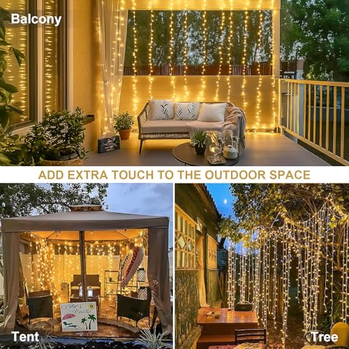 300 LED Remote Control Curtain Lights (9.84 Foot)