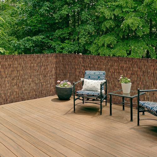 Brown 5.6FT X16.4FT Reed Fencing Roll Bamboo Privacy Fence Screen