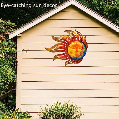 Large Sun Metal Outdoor Wall Art Decor Moon Wall Decor