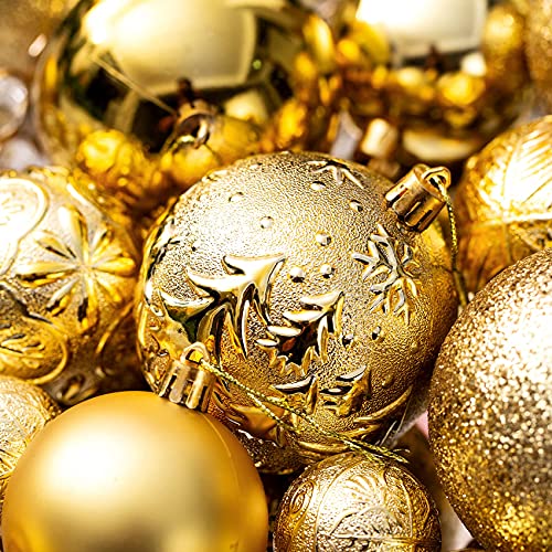Gold Shatterproof Christmas Ball Ornaments (32 Count)