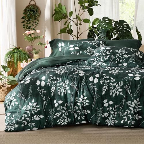 Floral Forest Green Comforter Set