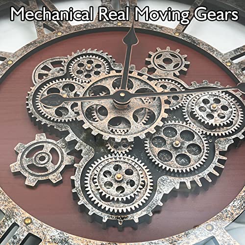 24" Original Moving Gears Wall Clock