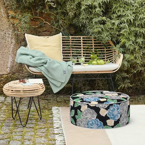 Inflatable Stool Ottoman Footrest with Handle