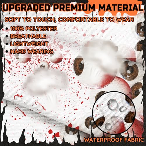 Happy Halloween Horror Bib Apron Scary Bloody Costume for Women Men Gift