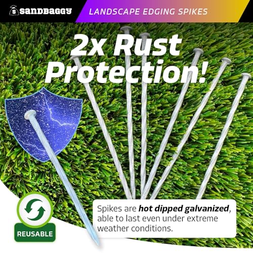 6 Inch Galvanized Landscape Edging Spikes (100 Count)