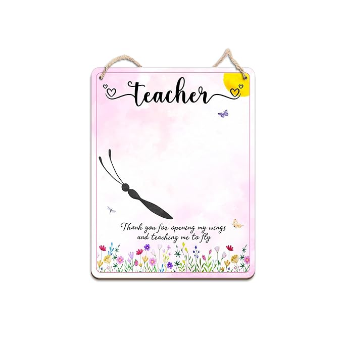 DIY Butterfly Handprints Craft Sign Gift for Daycare PreK Preschool Kindergarten Teacher, Butterfly Craft Teacher Appreciation Keepsake, End of Year Gifts from Students, Thank You For Opening My Wings