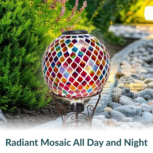 Sunnydaze Solar Gazing Ball for Garden