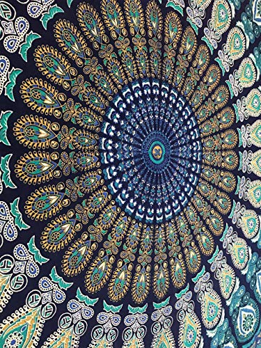Rajsee Blue Mandala Tapestry for Bedroom