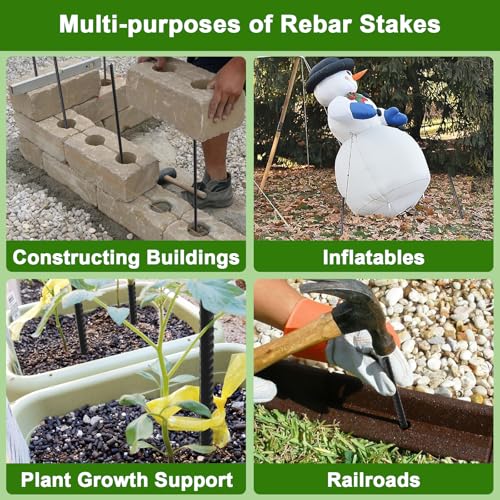 Straight Rebar Stakes 24 Inch 1 (10 Count)