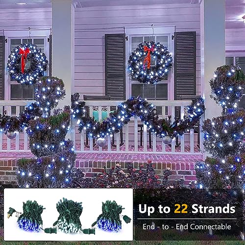 5MM Wide Angle Christmas Lights Blue & White